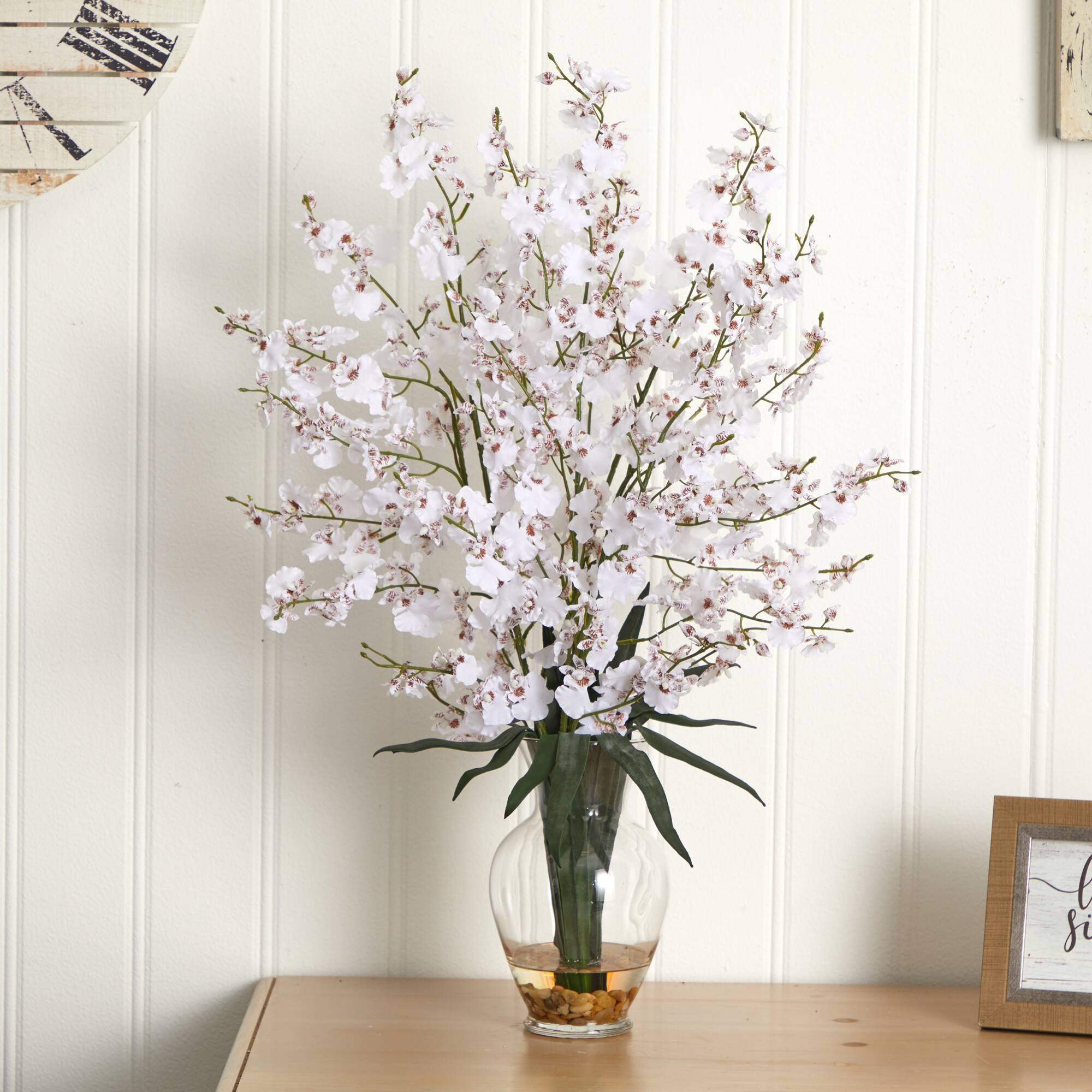 31" Dancing Lady Orchid Flower Arrangement in Glass Vase